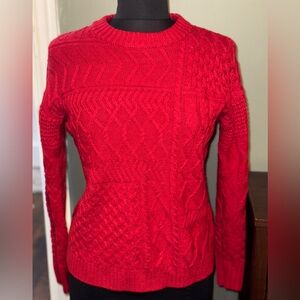 Time and Tru Women's Red Off-the-Shoulder Sweater